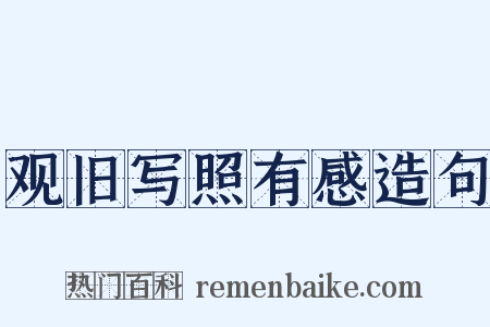 观旧写照有感造句是什么意思的图片